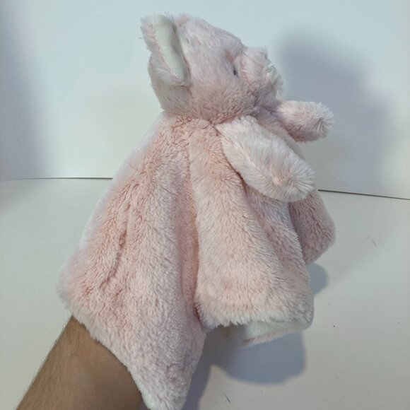Kellytoy Pig Pink Cream Lovey Security Blanket Baby Plush Toy Rattle - Picture 5 of 9
